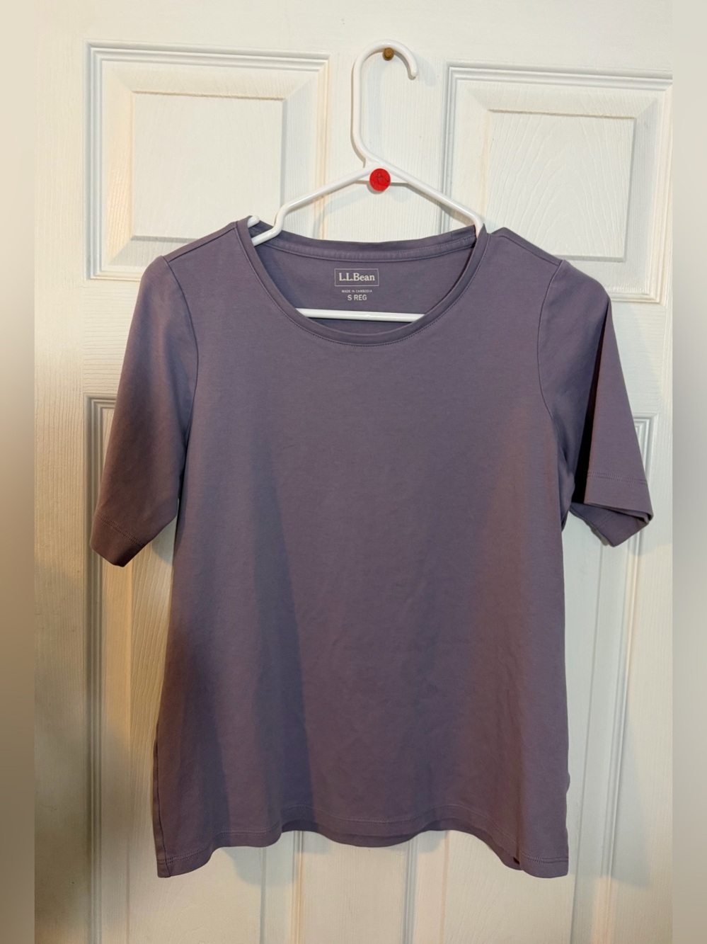 L.L. Bean Women's Short Sleeve Crewneck Top — Lavender Purple